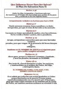 Salvation Card/Tract (Spanish)