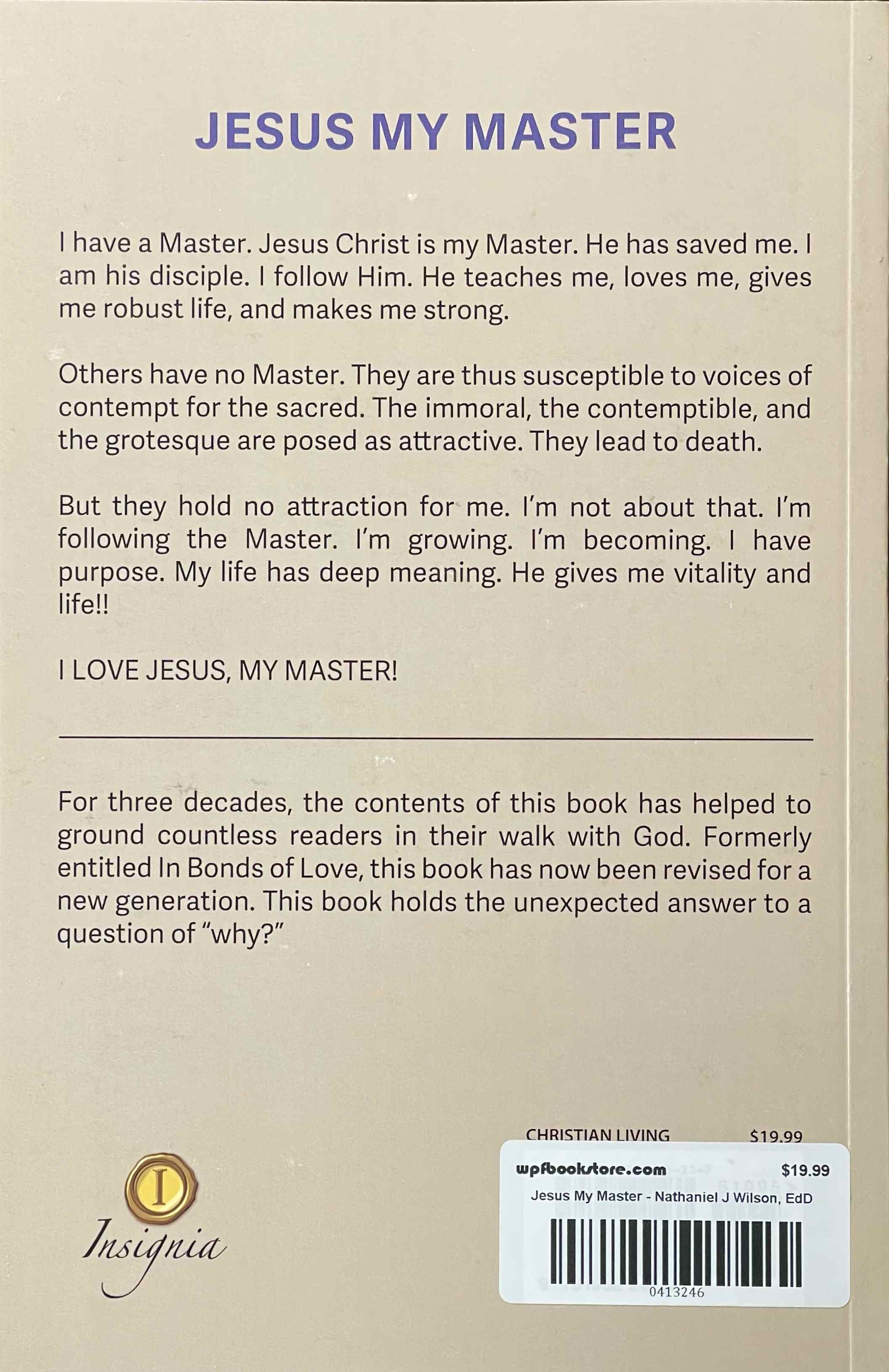 Jesus My Master - N J Wilson, EdD