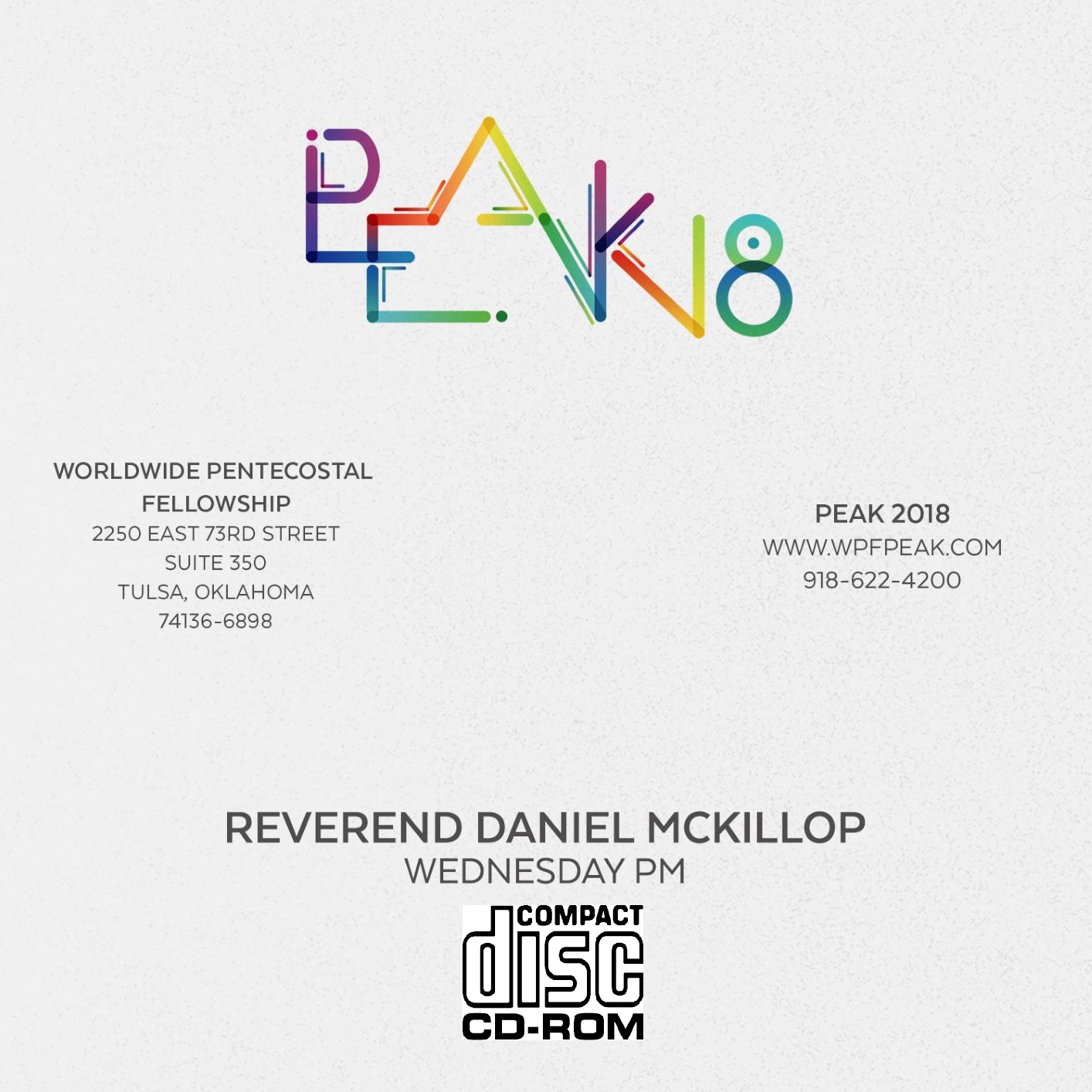 2018 PEAK Rev. Daniel McKillop (CD)