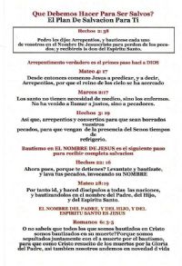 Salvation Card/Tract (Spanish)