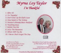 I'm Thankful - Myrna Loy Taylor