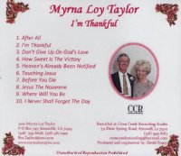 I'm Thankful - Myrna Loy Taylor